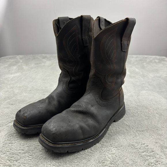 Cody James Composite Toe Western Work Boot Mens 12D Brown Pull On Waterproof
